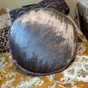 Opalhouse Metallic Velvet Round Boho Throw Pillow